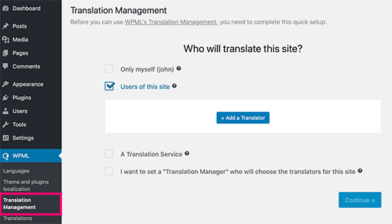 Adding translators