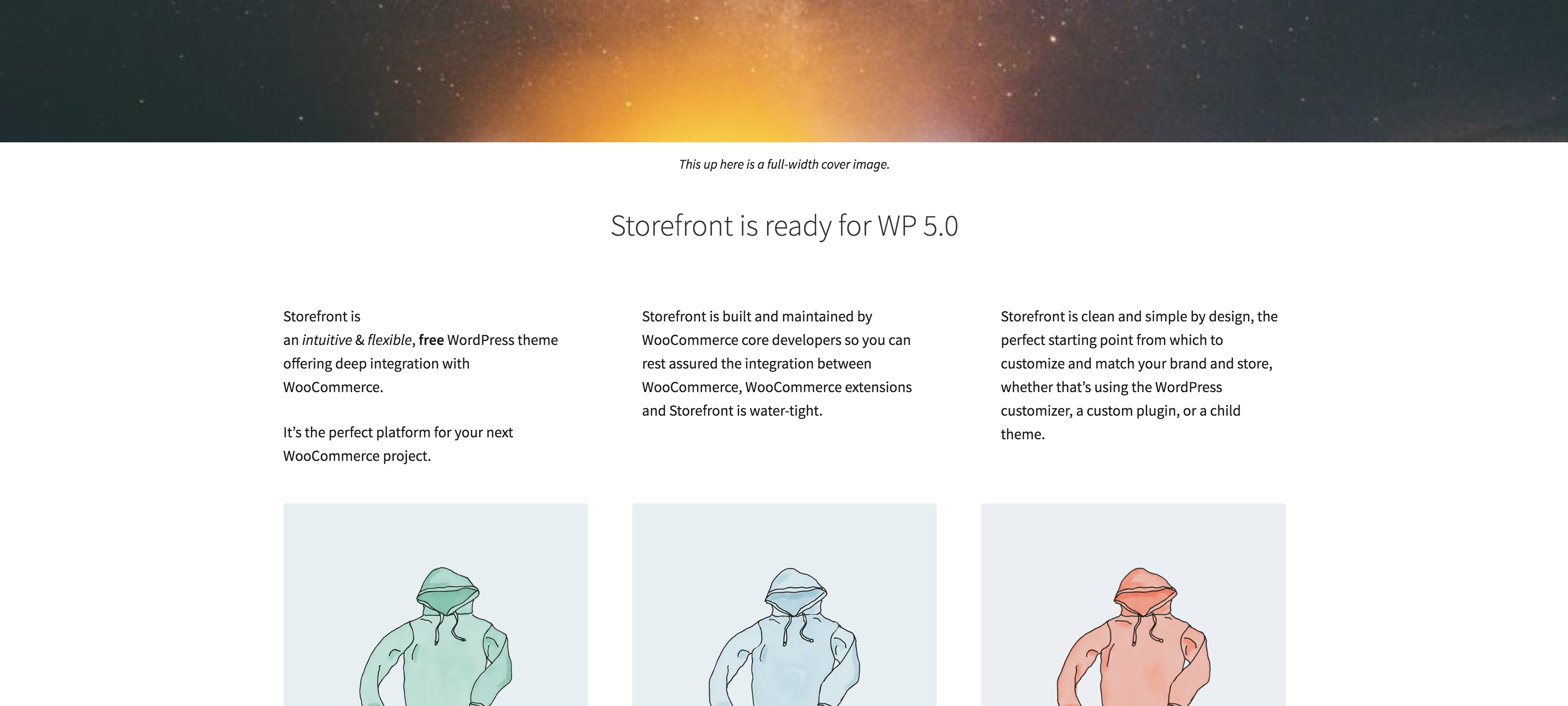 Storefront 2.4 and higher supports all of the new blocks introduced in WordPress 5.0